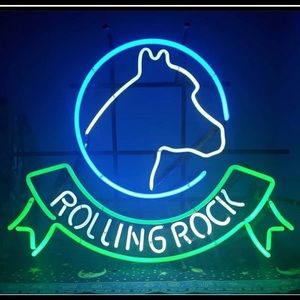 Vintage rolling rock neon sign